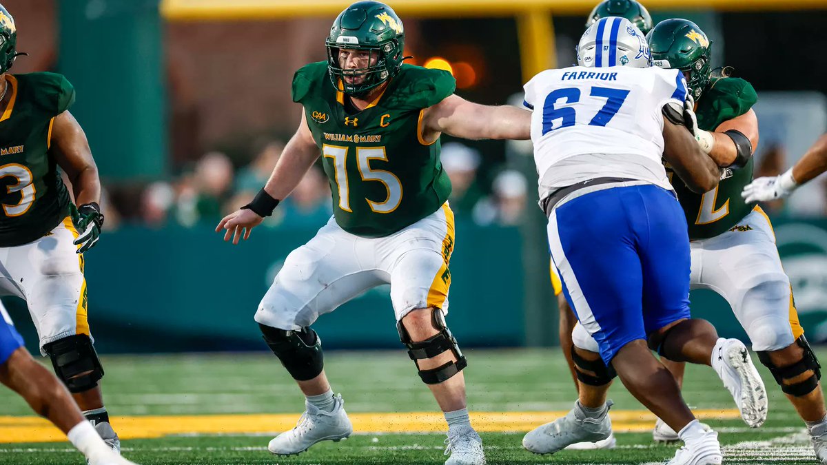 HERO Sports FCS (@herosports_fcs) on Twitter photo 🔸#FCS Spotlight🔸
William & Mary OL Ryan McKenna (<a href="/RyanMcKenna75/">Ryan McKenna</a>)
-2025 Sr
-6-4, 305 lbs
-3-year starter
-2023 All-CAA Honorable Mention
-2024 All-CAA Honorable Mention
-2024 PFF No. 19-graded FCS center
📸<a href="/WMTribeFootball/">William & Mary Tribe Football</a> 🔸#FCS Spotlight🔸
William & Mary OL Ryan McKenna (<a href="/RyanMcKenna75/">Ryan McKenna</a>)
-2025 Sr
-6-4, 305 lbs
-3-year starter
-2023 All-CAA Honorable Mention
-2024 All-CAA Honorable Mention
-2024 PFF No. 19-graded FCS center
📸<a href="/WMTribeFootball/">William & Mary Tribe Football</a>