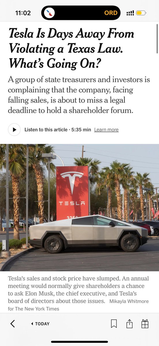 bradlander's tweet image. How it started: Yesterday, we joined investors demanding that Tesla follow the law and schedule their annual general meeting (AGM).
How it’s going: Today, they announced the AGM
Tesla’s announcement of its annual shareholder meeting is a welcome, if belated, recognition that…