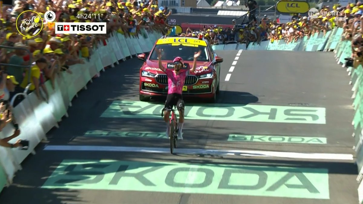 Ben Healy wins his first Tour de France stage win

🇮🇪🇮🇪🇮🇪🇮🇪🥇🥇🥇👏👏👏👏
#TDF2025
<a href="/EFprocycling/">EF Pro Cycling</a>