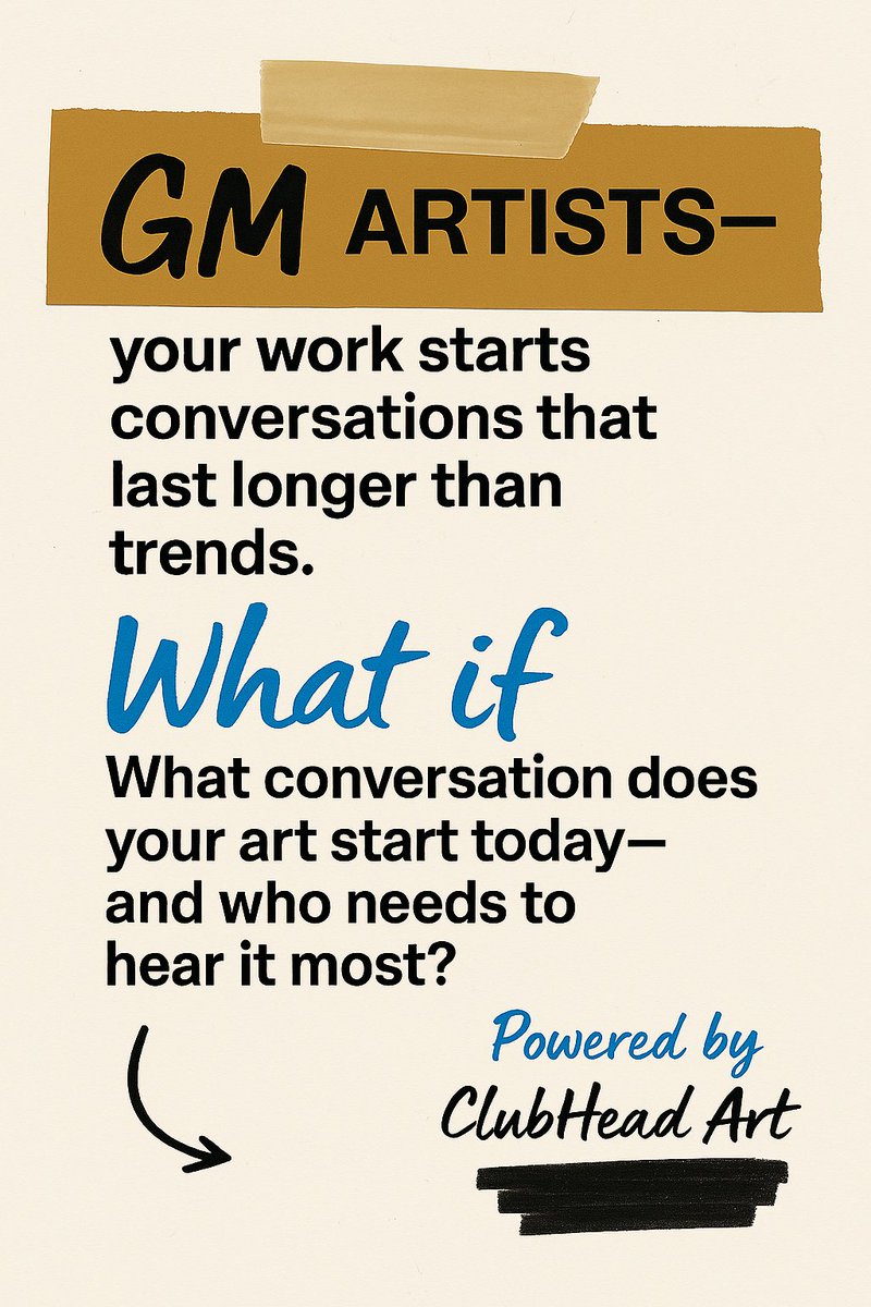 ClubHeadArt's tweet photo. GM Artists📡#ClubHeadArt #CreateWithConviction #ArtWithMeaning https://t.co/9AXSmozKe1