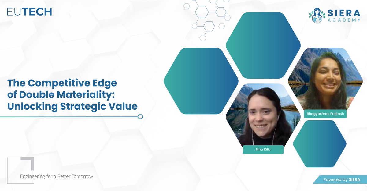 Is your business leveraging double materiality as a strategic edge? The latest SIERA webinar shows how ESG impact &amp; risk alignment drive value.

 📖Blog: eutech.org/the-competitiv…

#SIERA #DoubleMateriality #CSRD #SustainSuite #EngineeringForABetterTomorrow