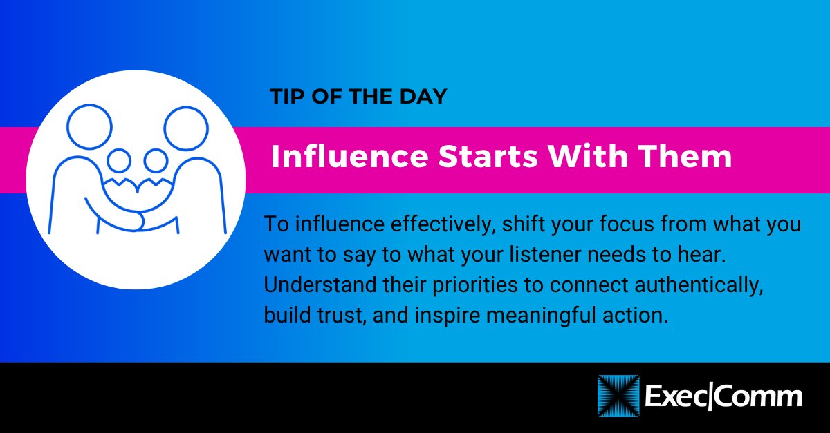 Unlock greater influence by mastering active listening! 👂 Ask better questions, find key insights, and guide conversations.

Join our Influencing for Success workshop to gain practical tools and strategies to enhance your skills:  ow.ly/5Gha50Wnabx

#Influence #ExecComm