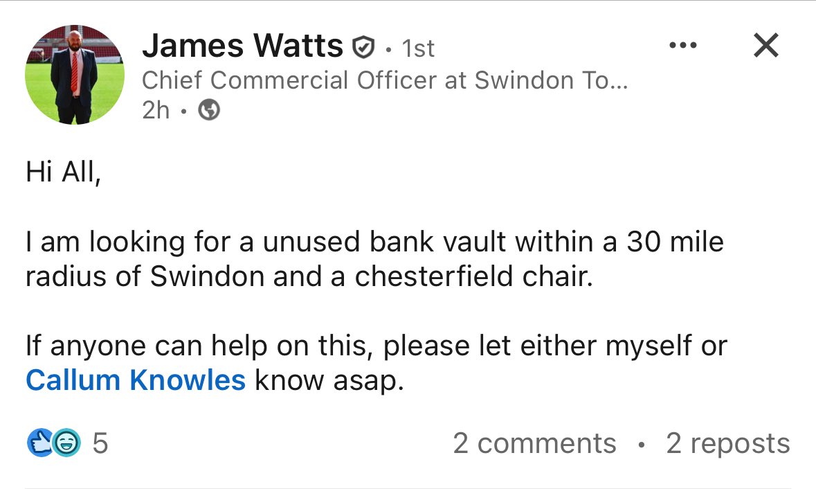 What an odd request to post on LinkedIn…

#STFC