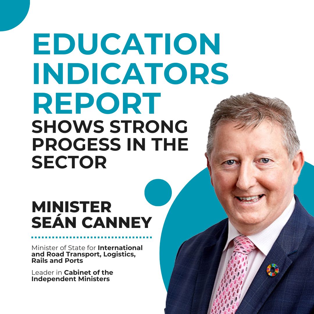 SeanCanney's tweet image. I welcome the 2023–24 Annual Education Indicators Report.
✅ 96% of 3–5 yr olds in early learning
✅ Class sizes falling, more teaching posts
✅ 64.7% progress to 3rd level
✅ Record 27,500+ apprenticeships
✅ 48% of adults in learning
Real progress. More to do. #Education