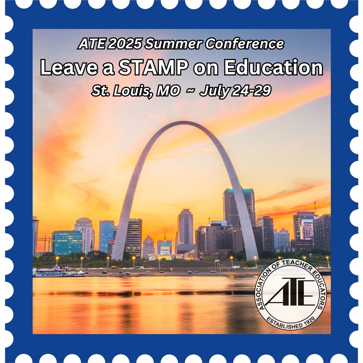 ATE (@assocteachered) on Twitter photo ATE 2025 Summer Conference - Leave a STAMP on Education. St. Louis, MO. Learn more at ate1.org/summer-confere… #stlouis #thearch #educators #stamp ATE 2025 Summer Conference - Leave a STAMP on Education. St. Louis, MO. Learn more at ate1.org/summer-confere… #stlouis #thearch #educators #stamp