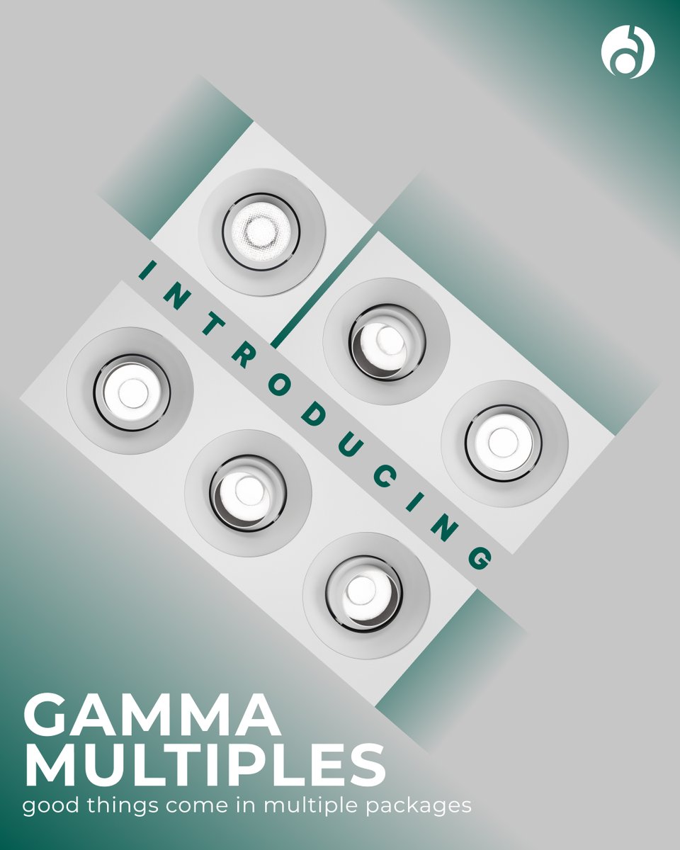 Introducing GAMMA Multiples. 
-2700K, 3000K, 3500K or 4000K
-Up to 2000 lumens delivered
-Emergency battery backup option available