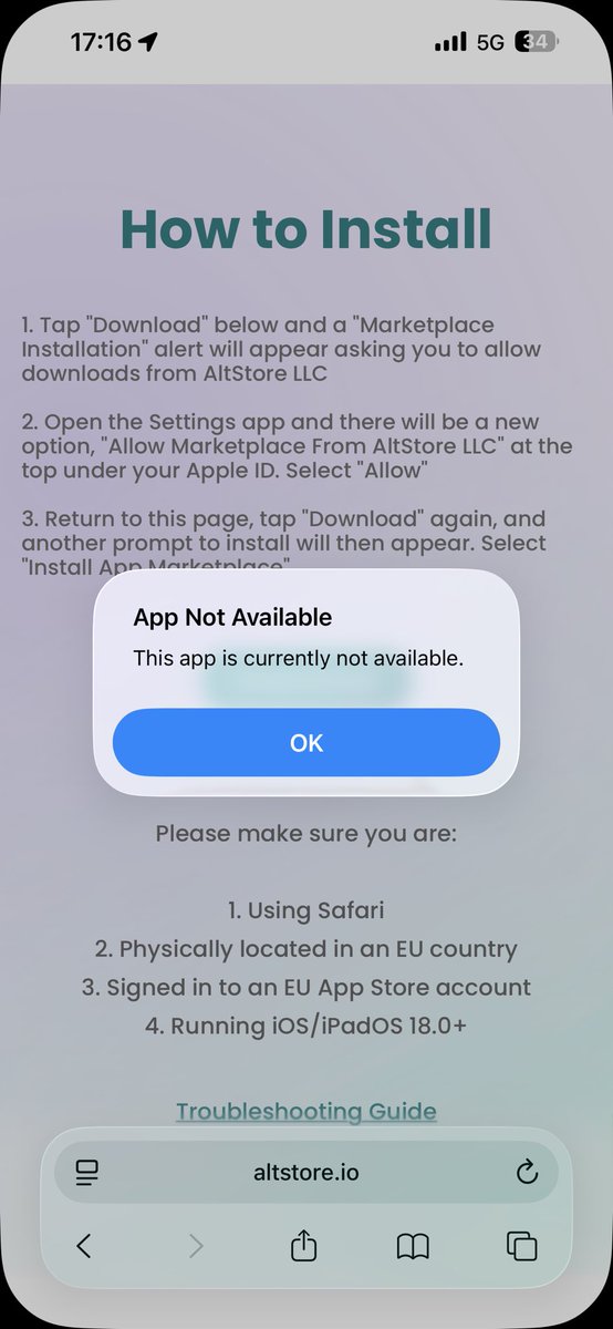 SamGuichelaar's tweet image. Why can’t I download AltStore PAL on iOS 26?