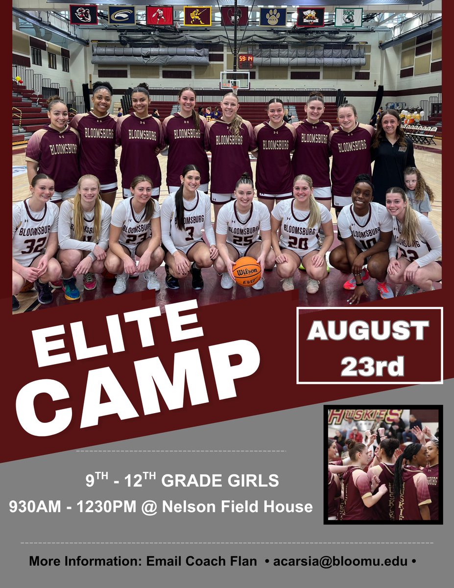 BUWBB Elite Camp is right around the corner!  Spots are filling up FAST! Don’t wait and sign up today! Can’t wait to get to work with and evaluate some future Huskies! 🐾🏀🔎✅

…gwomensbasketballcamps.totalcamps.com/shop/EVENT