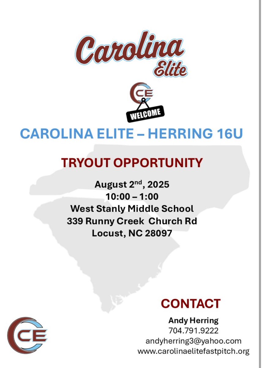 Hello everybody! I have decided to get back to coaching the sport that I love. I will be starting back with the Carolina elite Organization. My daughter and I, Brianna Herring, will be coaching a 16u team Brianna is a former Division II college softball player as a pitcher &amp; util
