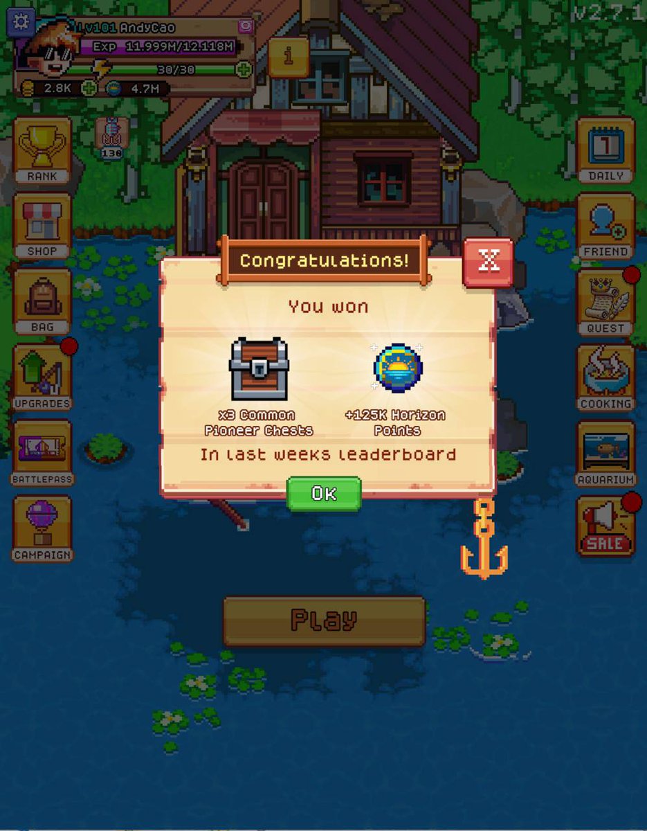 CCA Channels (@cca_channels) on Twitter photo 📌Vào check thưởng tuần mới <a href="/FishingFrenzyCo/">Fishing Frenzy</a>
✔️Season 2 còn hơn 41 ngày nữa end, ae tranh thủ cày
🔗Link game: fishingfrenzy.co/?code=TGJUQK
#FrenzyFishing #GameFi #BattlePass #Web3Gaming #FishingSeason #NFTGaming #PlayAndEarn 📌Vào check thưởng tuần mới <a href="/FishingFrenzyCo/">Fishing Frenzy</a>
✔️Season 2 còn hơn 41 ngày nữa end, ae tranh thủ cày
🔗Link game: fishingfrenzy.co/?code=TGJUQK
#FrenzyFishing #GameFi #BattlePass #Web3Gaming #FishingSeason #NFTGaming #PlayAndEarn