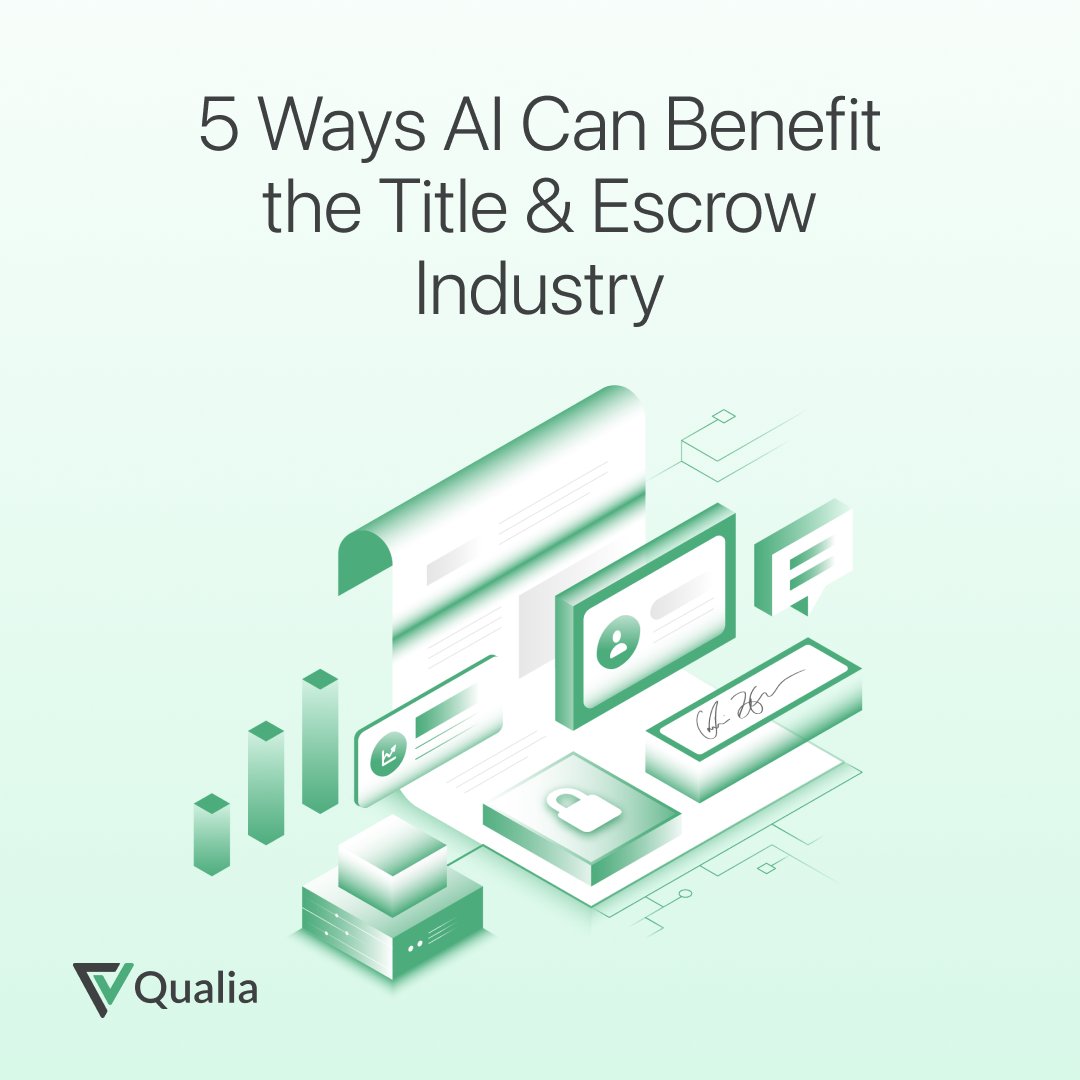 Qualia (@qualiasoftware) on Twitter photo Artificial intelligence is set to transform the title & escrow industry, but how can you separate the hype from the real-world applications? It starts with understanding where AI can deliver the most impact. Download our eGuide to learn more: learn.qualia.com/whitepaper-5-w… Artificial intelligence is set to transform the title & escrow industry, but how can you separate the hype from the real-world applications? It starts with understanding where AI can deliver the most impact. Download our eGuide to learn more: learn.qualia.com/whitepaper-5-w…
