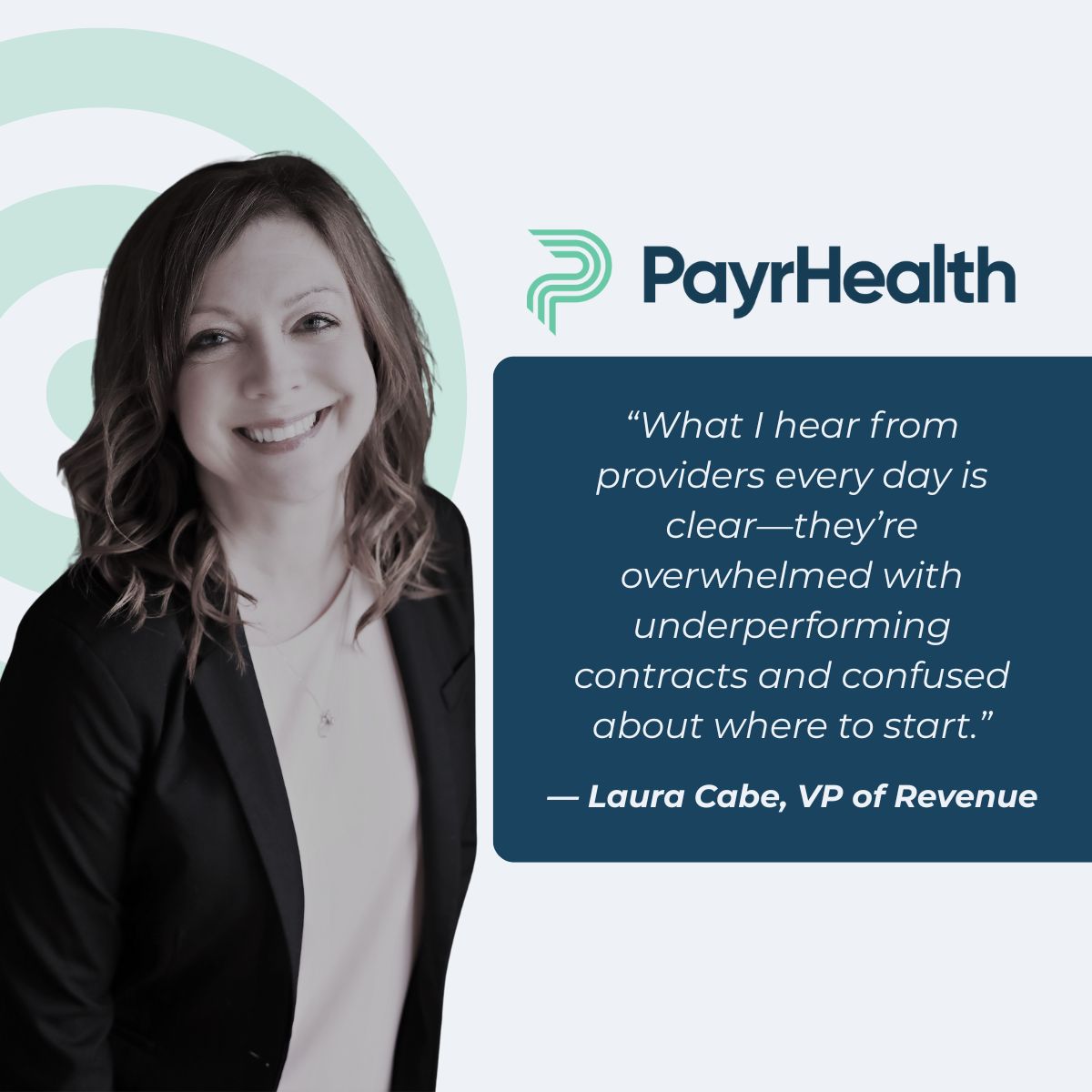 “Most providers aren’t short on contracts—they’re short on strategy.”

Laura Cabe, VP of Revenue at PayrHealth, helps turn noise into action and confusion into confidence. 💬

#LeadershipInsights #PayorStrategy #RevenueGrowth