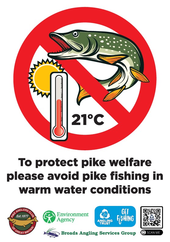 AnglingTrust's tweet image. 🎣 🌡️ Check the Water Temperature!
With hot weather pushing water temperatures up, we all need to think about fish welfare — especially for sensitive species like pike.
🌡️ Take a quick temp check before you fish. If the water’s at or above 21°C, please avoid targeting pike.
✅…