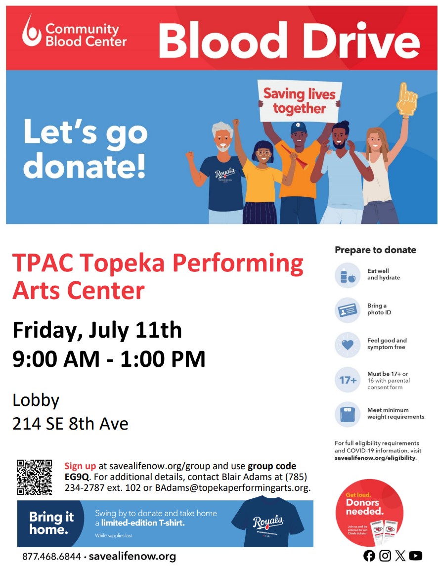 People Live when People Give!
Help Save Lives – Blood Drive on 7/11, 9AM - 1PM.

Our Community Blood Center is facing a critical shortage. As summer heats up, donations drop, but the need doesn’t. Click the link to schedule your donation. 
donate.savealifenow.org/donor/schedule…