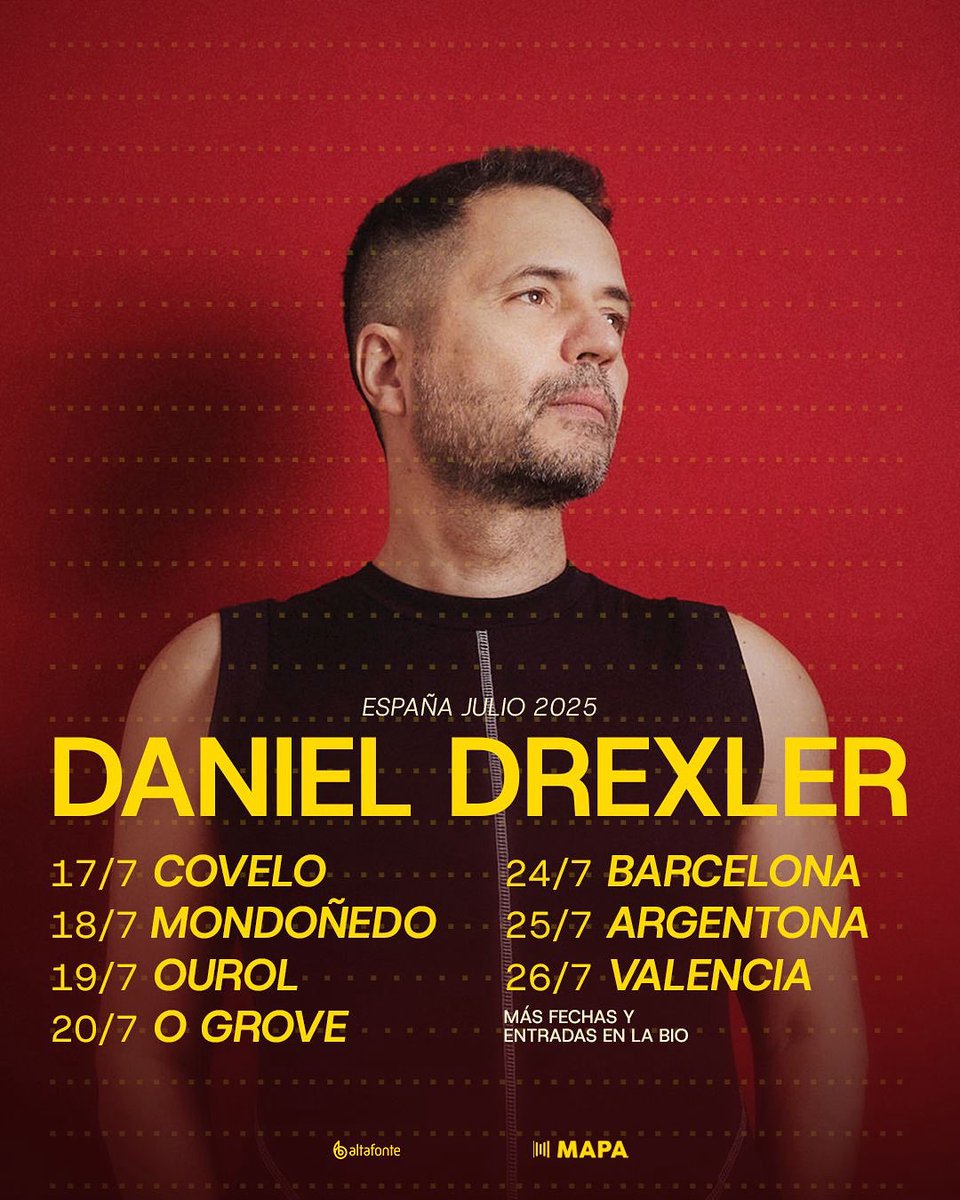 Arranca la segunda parte de la gira por las iberias y viene bastante cargadita!! A la ruta!!

🎫 linktr.ee/danieldrexler