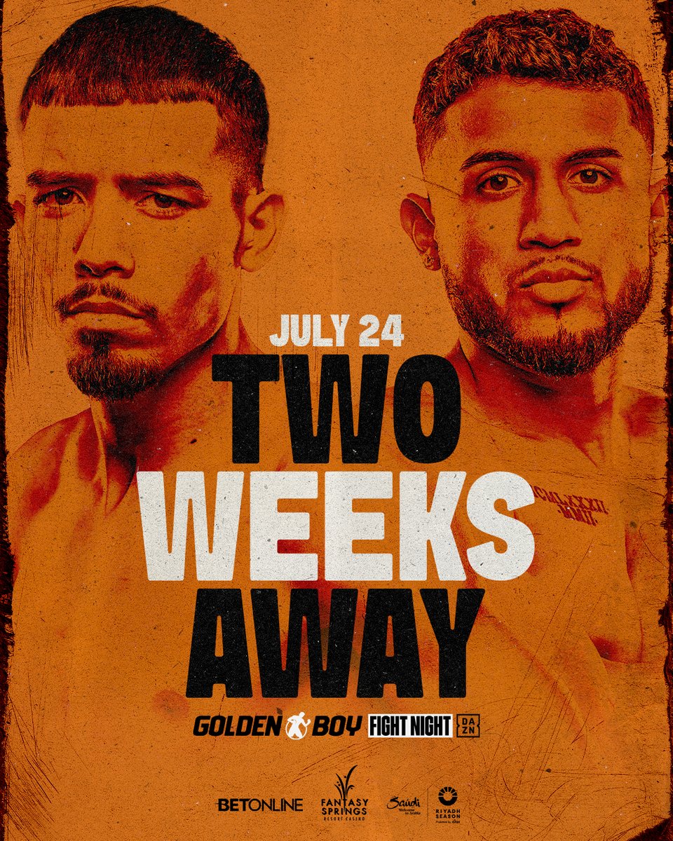 🚨𝐓𝐡𝐞 𝐂𝐨𝐮𝐧𝐭𝐝𝐨𝐰𝐧 𝐁𝐞𝐠𝐢𝐧𝐬!🚨

Just 2 weeks until Manny Flores takes on Jorge Chavez at Fantasy Springs Casino. 𝑫𝒐𝒏’𝒕 𝒎𝒊𝒔𝒔 𝒊𝒕! 🥊🔥