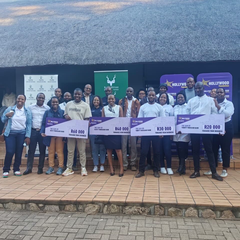 HWBFoundation's tweet image. The Hollywood Foundation, in partnership with the NYDA and SANParks, proudly hosted the Pitch and Perfect Empowerment Competition at Kruger National Park’s Skukuza Rest Camp.
This impactful initiative is designed to uplift and empower SMMEs by providing business growth funding…