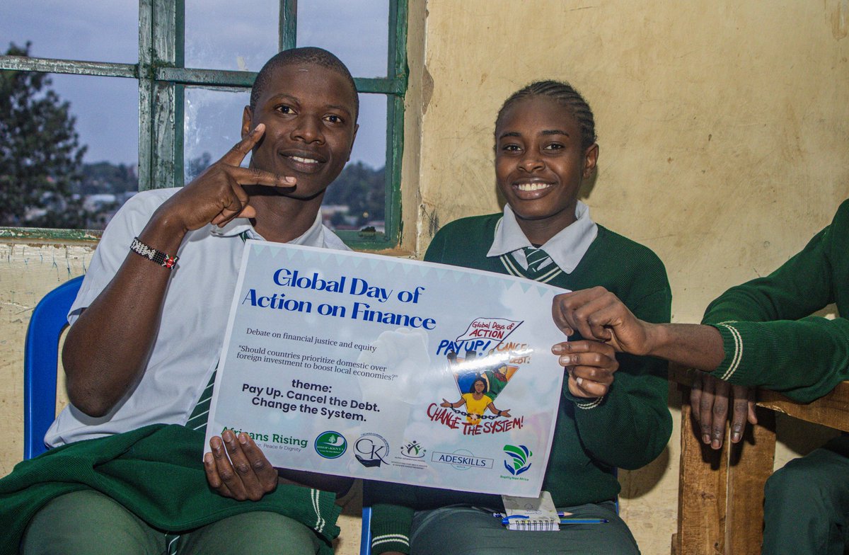 AmplifyhopeAfr's tweet image. 💬 Students took the stage! 🌍💼
Amplify Hope Africa is pleased to have commemorated this year's Global Action Day on Finance.  As is customary, we chose a specific topic to discuss by enlisting the help of one of our local school partners to organise an inter-class debate.
