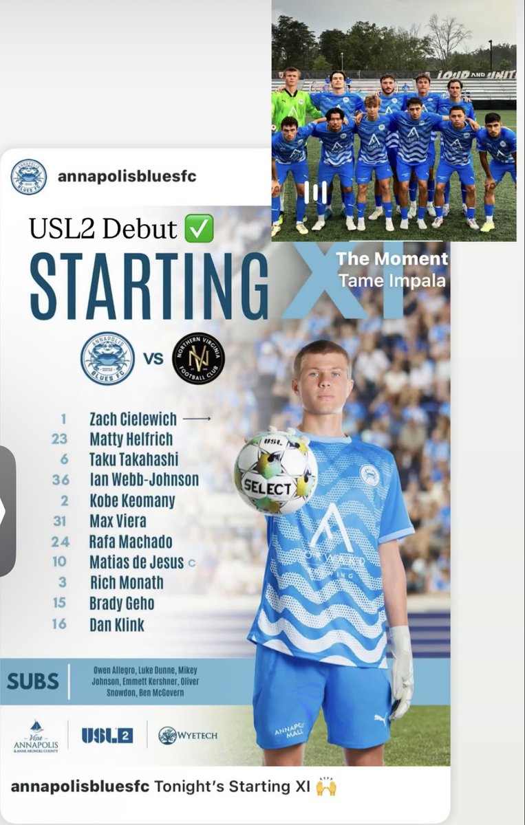Ccielewich (@ccielewich5) on Twitter photo A great learning experience for <a href="/ZCielewich5/">Zach Cielewich</a> last night with his <a href="/USLLeagueTwo/">USL League Two</a> debut for <a href="/AnnapolisBlues/">Annapolis Blues</a> onward and upward tonight vs <a href="/ChristosFC/">Χριστός</a> if the weather allows. Super proud of the hard work he’s putting in to get 1% better every day. A great learning experience for <a href="/ZCielewich5/">Zach Cielewich</a> last night with his <a href="/USLLeagueTwo/">USL League Two</a> debut for <a href="/AnnapolisBlues/">Annapolis Blues</a> onward and upward tonight vs <a href="/ChristosFC/">Χριστός</a> if the weather allows. Super proud of the hard work he’s putting in to get 1% better every day.
