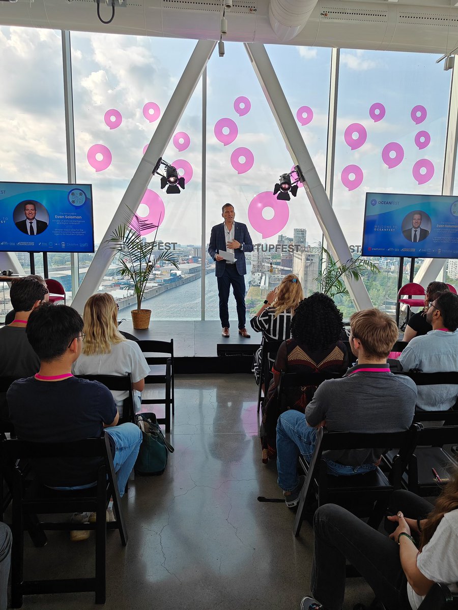 EvanLSolomon's tweet image. This morning at @StartupFest in Montreal, I saw how AI is powering one of Canada’s great economic opportunities: the ocean economy.
From marine tech to tools that help fishing fleets find ghost gear—this is Canadian innovation in action.