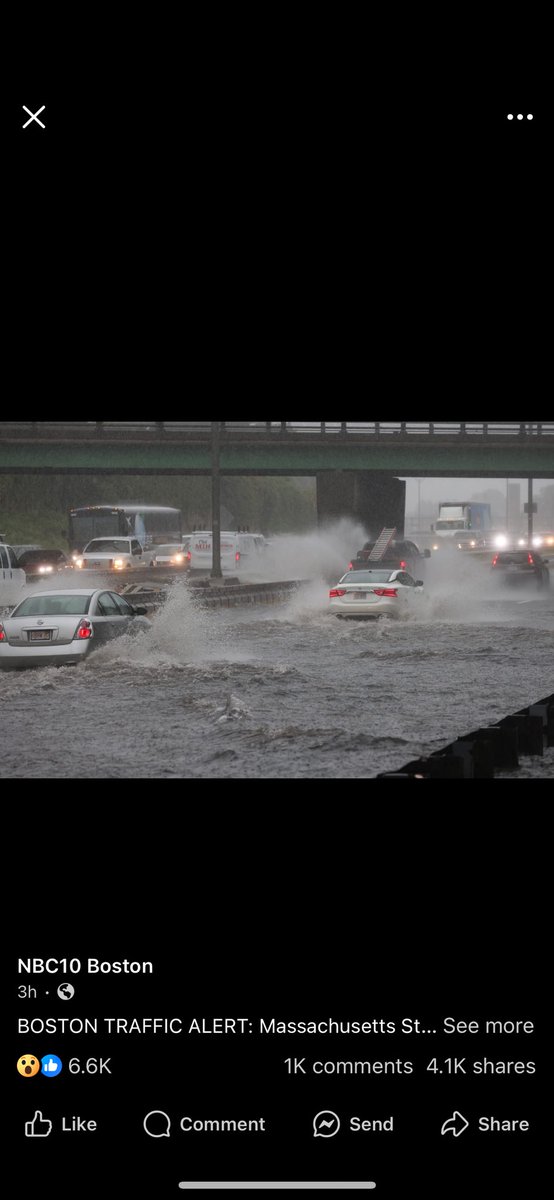 Boston this morning…was at Sox game last night, rain began during 8th inning!