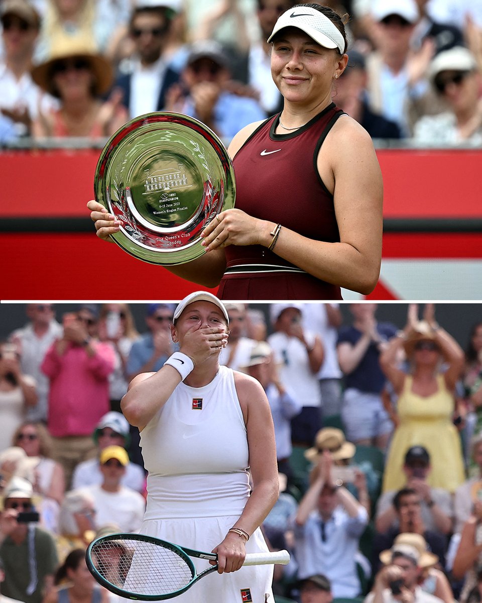 QueensTennis's tweet image. HSBC Championships finalist ➡️ @Wimbledon finalist 🇬🇧
@AnisimovaAmanda's special summer on British grass continues! 🍃