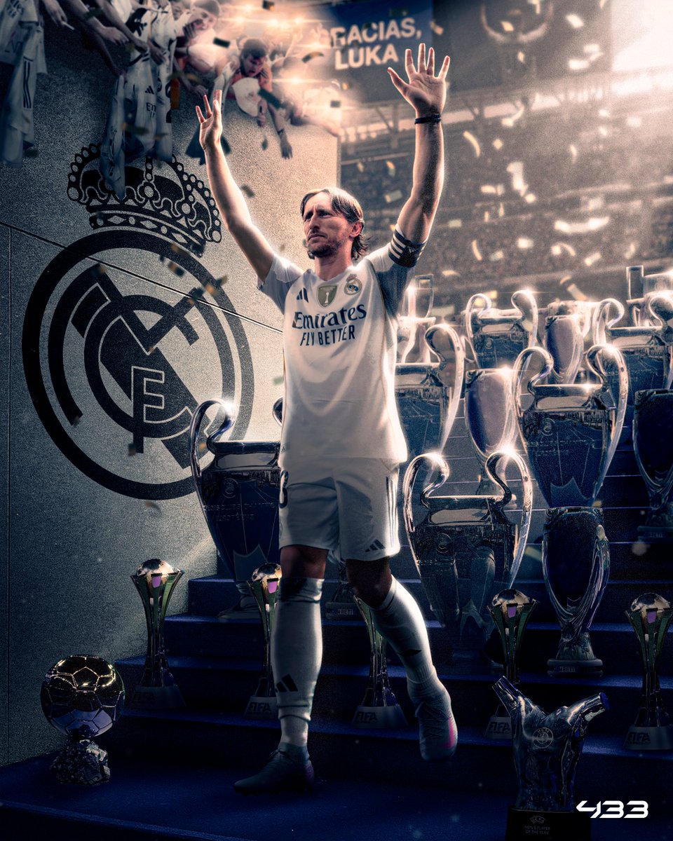 A Real Madrid legend says goodbye 🏆⚽️
 <a href="/lukamodric10/">Luka Modrić</a> <a href="/realmadrid/">Real Madrid C.F.</a> 

Work for <a href="/433/">433</a>