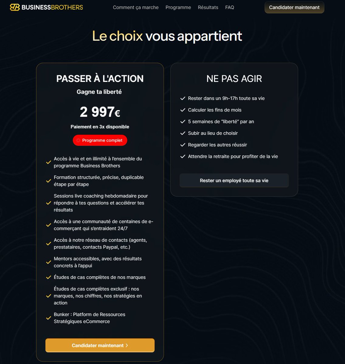 @iamryankash, votre choix de lien cliquable "Restez employé toute sa vie" sur votre PDV est juste incroyable 

Bravo ! 

Le lien pour les curieux : businessbrothers.io