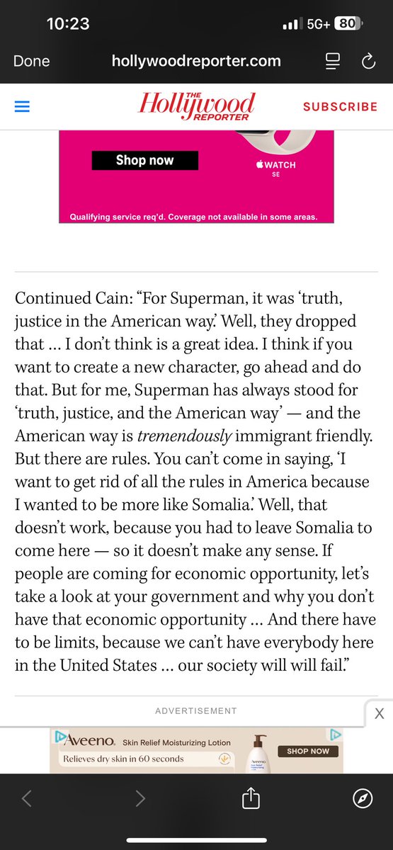 swegeroni's tweet photo. “How woke is Hollywood going to make this character?”

This is so stupid. Here’s what he said so you don’t give the article clicks. Superman has always been an illegal alien. Right now, America is anything but immigrant friendly. People are getting green cards revoked, sent to https://t.co/LM2ShXo5CL