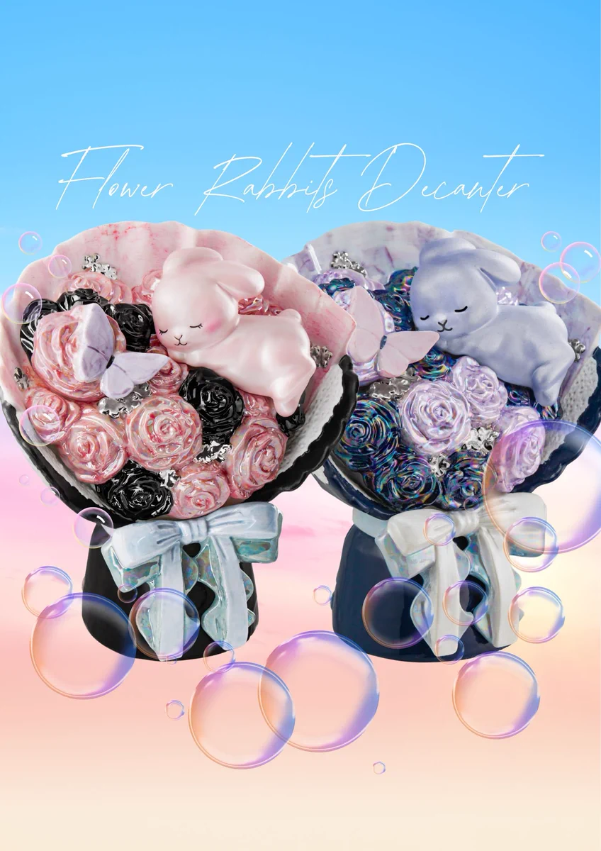 Flower Rabbits Decanter フラワーラビッツデキャンタ no X: 