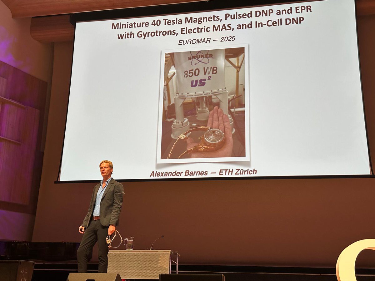Concluding our scientific programme, we had the privilege to host Enrica Bordignon and Alexander Barnes 🎤
With that, we head to the conference dinner to wrap up an incredible meeting 🍽️🎉

#EUROMAR2025 #NMR #MRI #EPR #ESR