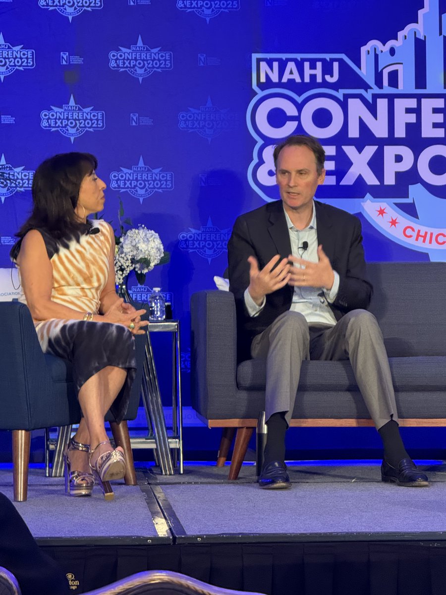 RJConsults's tweet image. John Palfrey of the @macfound is deeply concerned about threats to journalists and the media. "I would not have imagined this happening in our lifetimes."
But..."The work we’re doing on diversity is not illegal and we will keep doing it."
#nahj25