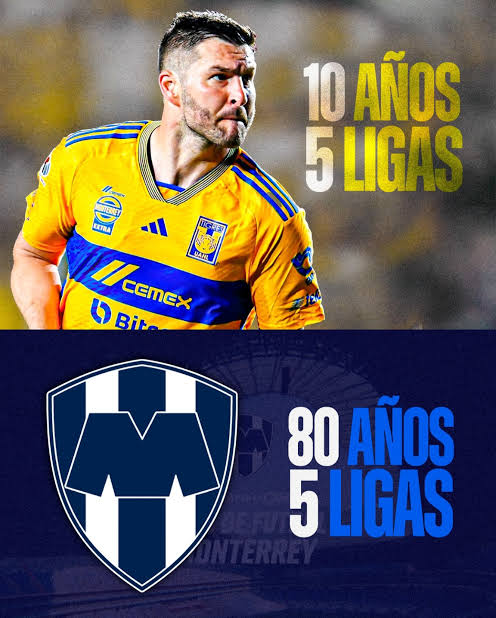 DonChannno's tweet image. Si los Rayados son Gloriosos con 4.5 ligas en 80 años, Que será Don Andre Pierre Gignac con 5 ligas en 10 años...