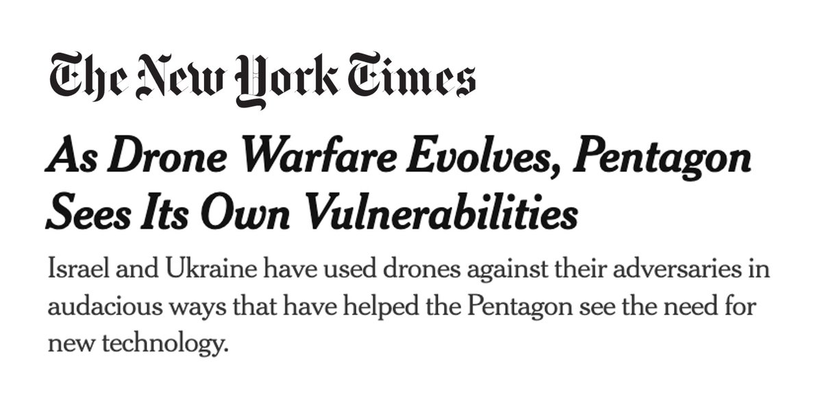 epirus's tweet image. NEW in NYT.
"The leaders of Epirus, the company that developed the microwave defense, have warned that the rise of new kinds drones means the U.S. military faces a 'guerrilla war of machines,' a style of fighting that is alien to the Pentagon’s traditional way of thinking."
To…