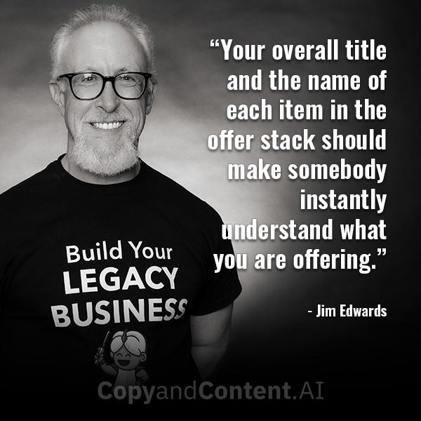 realjimedwards's tweet image. If they don’t get your offer at a glance, they ain’t buying. Clarity sells! #OfferStack #ClearMessaging #SalesCopy