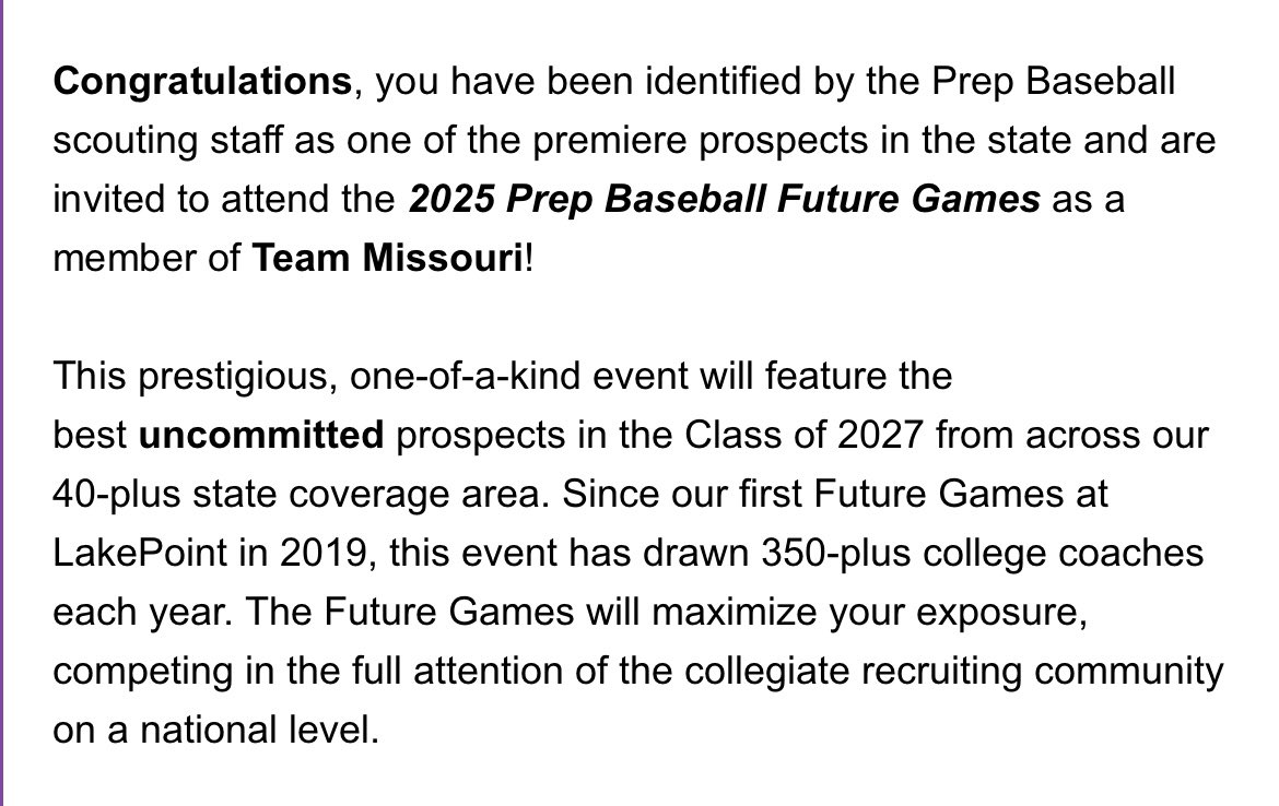 evan_magnuson23's tweet image. Thank you @PrepBaseballMO for selecting me for the opportunity to go down to Georgia and represent team Missouri in the future games! @prepbaseball @usnatsmidwstrn @Premier_BB_KC @TopSpeedLLC @lightningperfkc @Piratebaseball