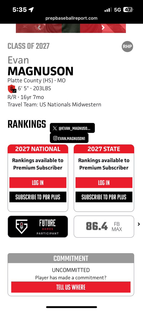 evan_magnuson23's tweet image. Thank you @PrepBaseballMO for selecting me for the opportunity to go down to Georgia and represent team Missouri in the future games! @prepbaseball @usnatsmidwstrn @Premier_BB_KC @TopSpeedLLC @lightningperfkc @Piratebaseball