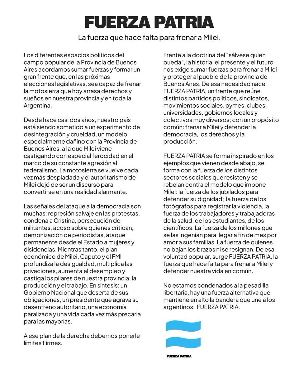 Fuerza Patria La Plata tweet media
