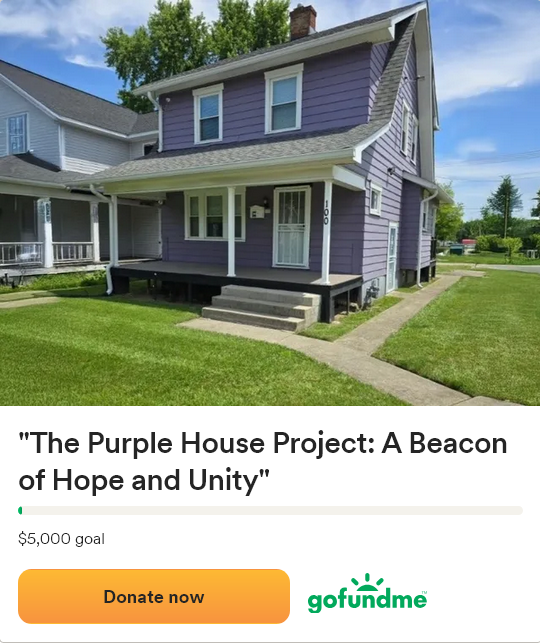 Know4LIFE's tweet image. Purple House Project: A Beacon of Hope and Unity
Peace!
I hope this letter finds you well. I am reaching out to invite you to be a part of an exciting community effort—help with repairs of the historic Purple House at 100 Brooklyn Ave in Dayton, Ohio.
know4life.net/purple-house-p…