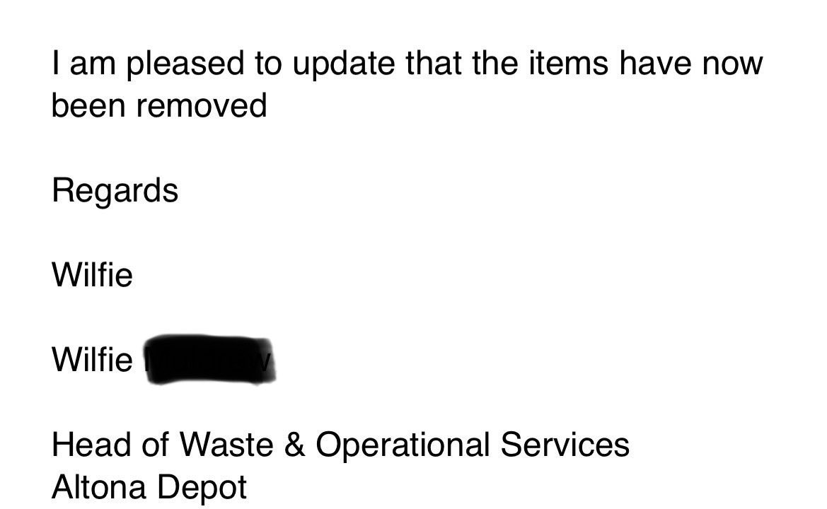 ✅Pleased to get confirmation of the removal of the pallets and metal objects from Carryduff river today!

Go raibh maith agat to Wilflie and the team at LCCC for their quick response 🙌