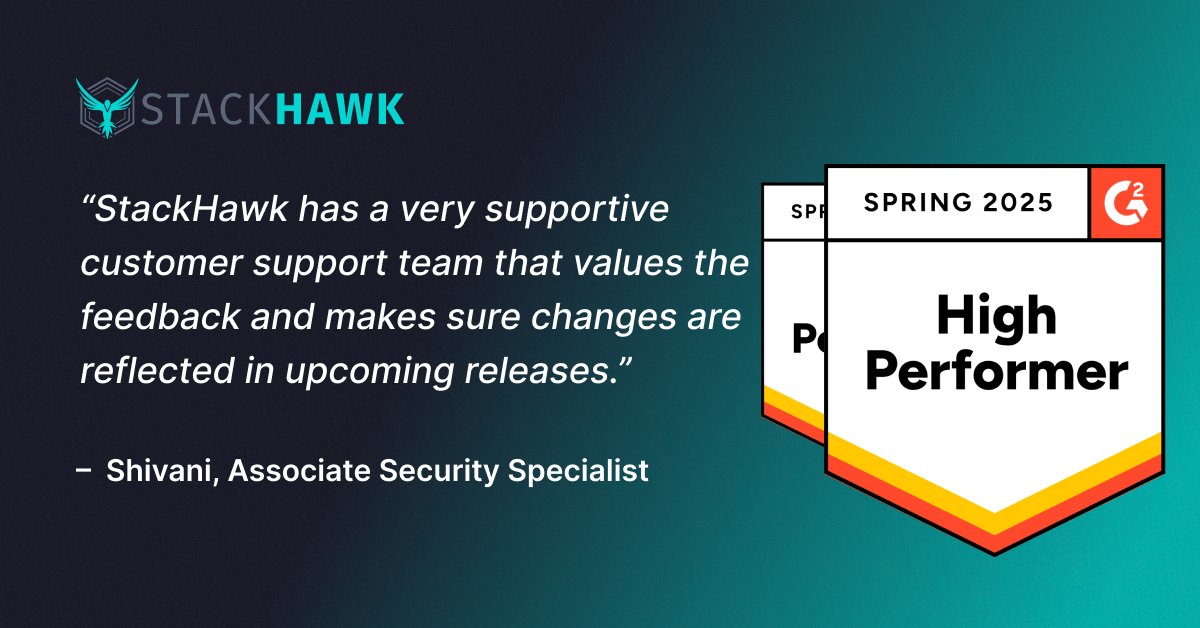 We don’t just ship features—we ship feedback.

StackHawk’s dev-first AppSec platform is shaped by the teams who use it.

Thanks Shivani for the G2 review! 

See what other customers are saying 👉hubs.ly/Q03wJfRj0

#APISecurity #StackHawk #DevOps #APISecuritySuccess