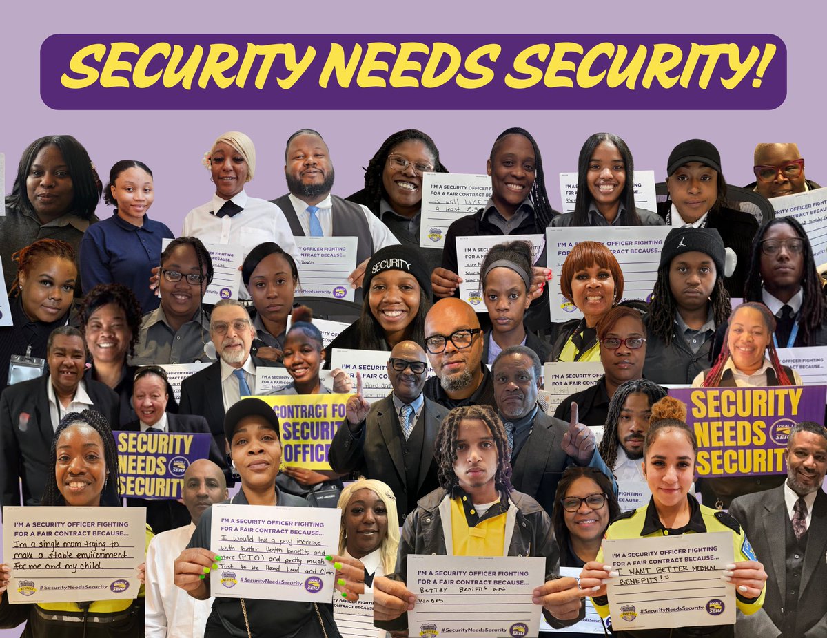 SEIULocal1's tweet image. This summer Local 1 security officers are fighting for a FAIR CONTRACT with fair wages, benefits, job security, and respect on the job! Because #SecurityNeedsSecurity and a contract that values the essential work done to keep public and private spaces throughout Chicagoland safe.