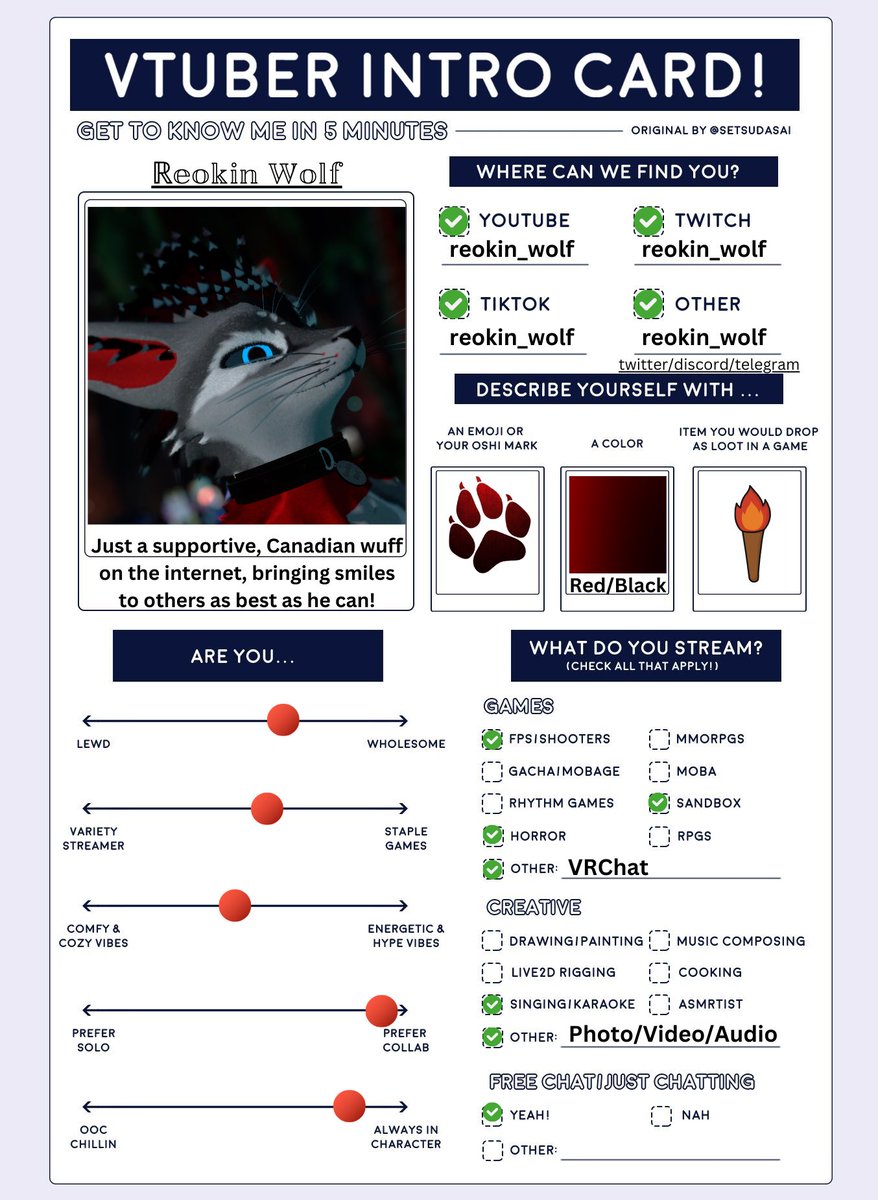 reokin_wolf's tweet image. May be a bit old but if you wanna know about me here ya go