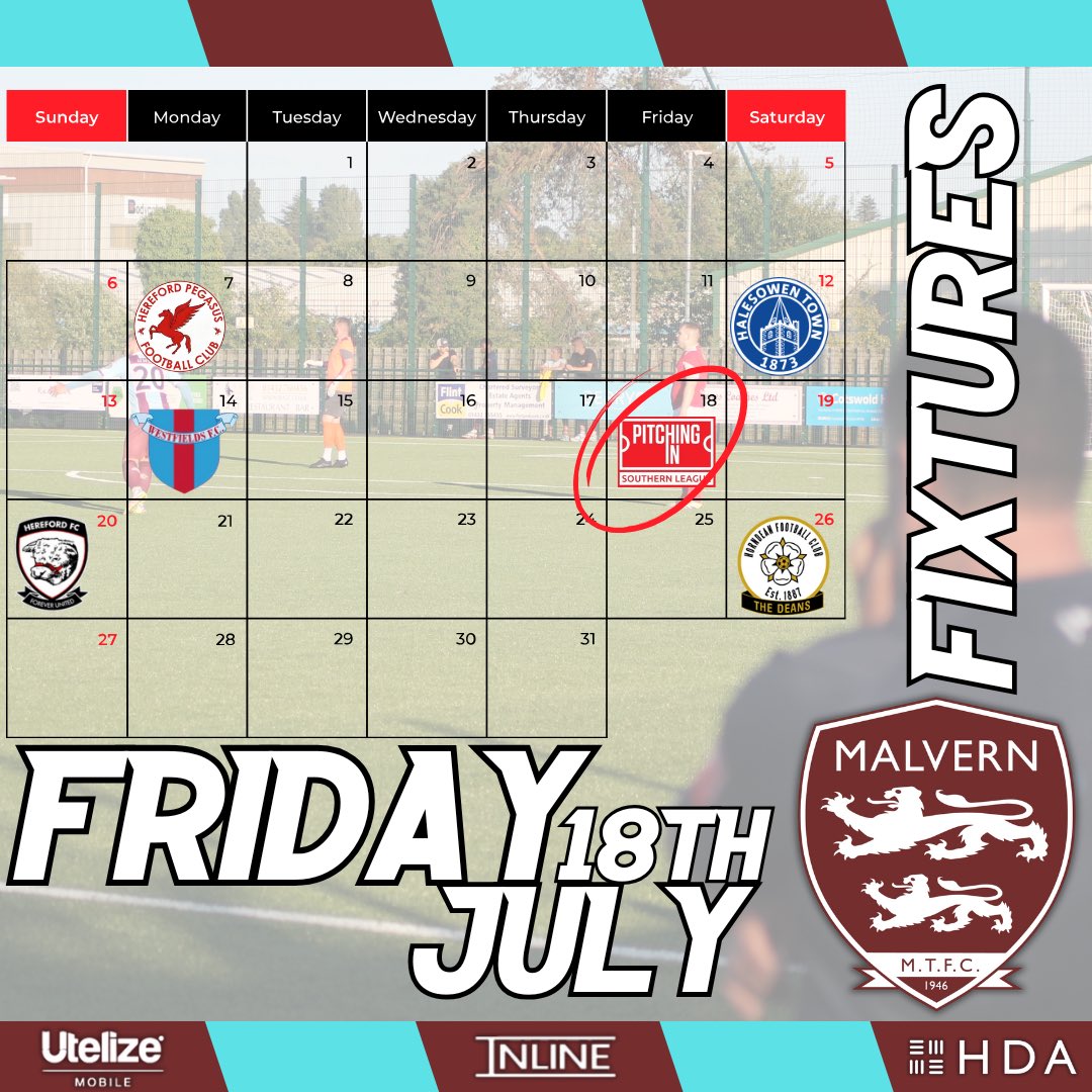 Malvern Town FC (@malverntown1946) on Twitter photo 🗓️DATE FOR YOUR DIARY🗓️
<a href="/SouthernLeague1/">The Pitching In Southern Football League</a> have confirmed that our fixture for this season will be released at 1pm on Friday 18th July!
Which fixture are you most looking forward to?? 🗓️DATE FOR YOUR DIARY🗓️
<a href="/SouthernLeague1/">The Pitching In Southern Football League</a> have confirmed that our fixture for this season will be released at 1pm on Friday 18th July!
Which fixture are you most looking forward to??