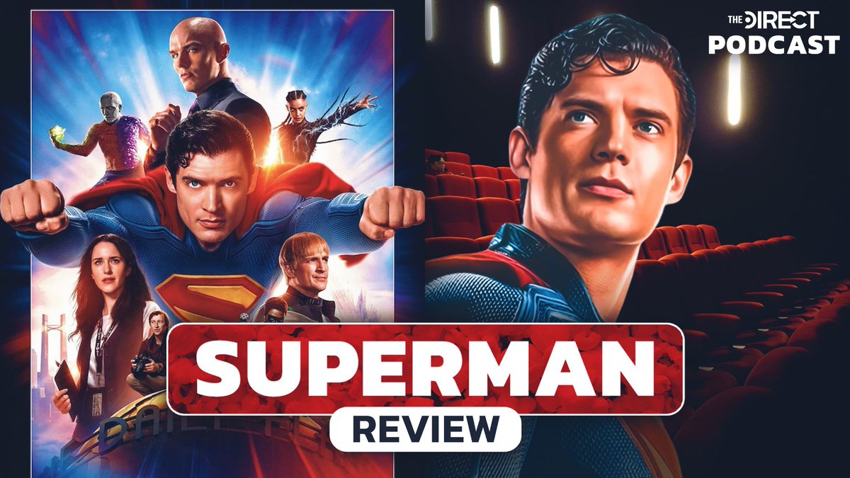 TheDirect's tweet image. The NEW Direct Podcast has launched 🚨
And we’re kicking it off with a full review of Superman — the first movie in James Gunn’s DCU.
🎧 Follow & subscribe:
Apple: podcasts.apple.com/us/podcast/the…
Spotify: open.spotify.com/show/21V7JVQtB…
#Superman