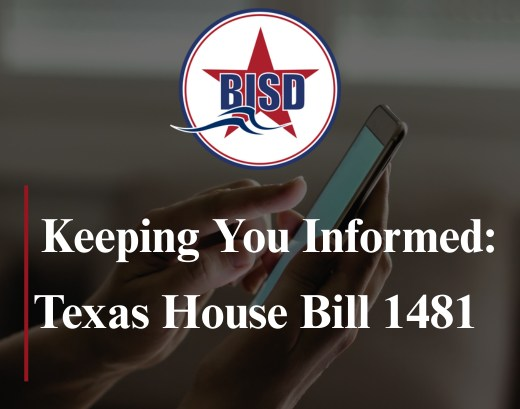 The 89th TX Legislature passed and Governor Abbott signed into law Texas HB 1481, which prohibits students from using cell phones and other personal devices at school. This law will take effect at the start of the school year. Read more brazosportisd.net/personaldevices