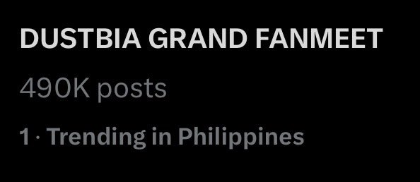 10K posts more to go!!!! para makatulog at pahinga na tayong lahat 

DUSTBIA GRAND FANMEET
DUSTBIA GRAND FANMEET