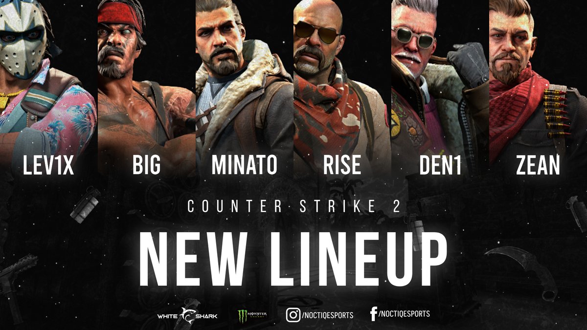 🔥 New Era Begins! 🔥
We’re proud to reveal our brand new CS2 lineup! 💥
Get ready cuz this squad is more than ready to take over the scene.
🔫 Meet the team:
🎯LEV1X
🎯BIG
🎯MINATO
🎯RISE
🎯DEN1
🎯ZEAN

This is just the beginning. #NOCTIQRISE