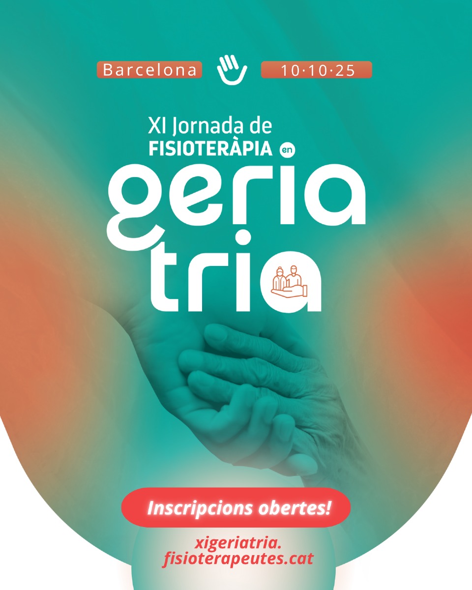 📢 ¡Inscripciones abiertas!

🧓💆‍♂️ XI Jornada de Fisioterapia en Geriatría organizado por <a href="/ColFiCat/">CFC</a> 

📍 Hospital de Sant Pau – Sala d'Actes, Bloc A, Planta 3

📅 Viernes, 10 de octubre de 2025

📲 Más info en:
xigeriatria.fisioterapeutes.cat/es
