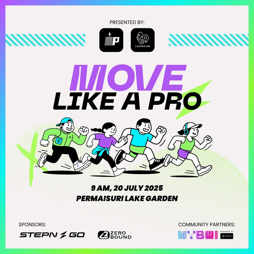 PaoKa1024's tweet image. 🌟 MYBW 期间必看!PaoKa 跑咖 X LOUNGE 69 邀你动起来!🌟
MOVE LIKE A PRO – 没错,这就是 Malaysia Blockchain Week 的 Side Event!
🗓️ 2025年7月20日(周日)| ⏰ 上午9点
📍 Permaisuri Lake Garden, KL
想在繁忙的MYBW会议之余,和Web3跑者们一起线下运动、充满活力吗?
探索 Web3…